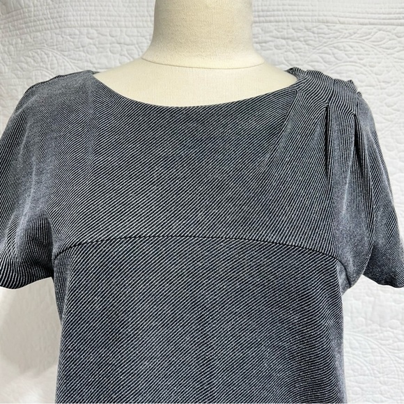 Hugo Boss Womens Short Sleeved Mini Striped Pocket Dress, Size Medium - Picture 9 of 15